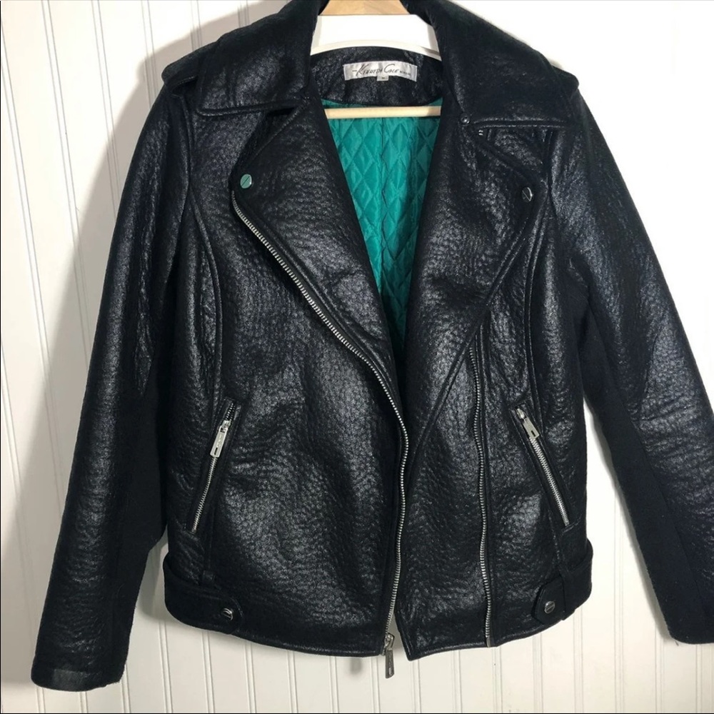 Motorcycle Jacket w/ Silver Details & Turquoise